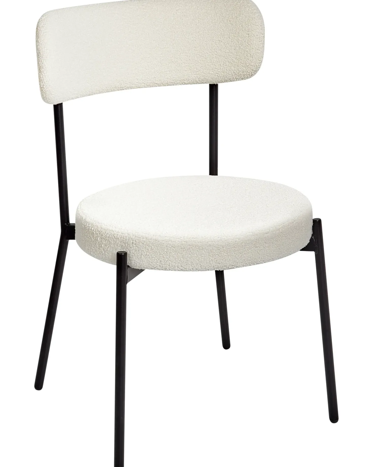 Set di 2 sedie da pranzo ALLISON Bouclé Bianco