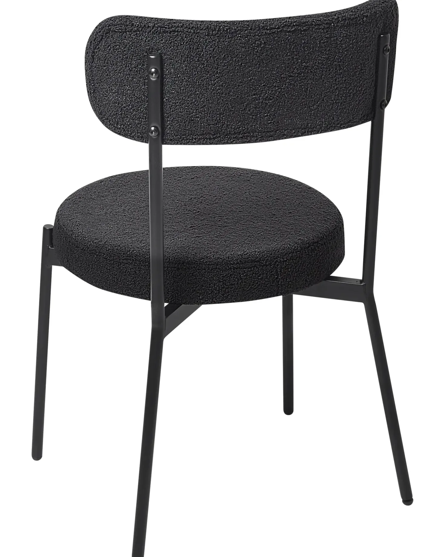 Set di 2 sedie da pranzo ALLISON Bouclé Nero