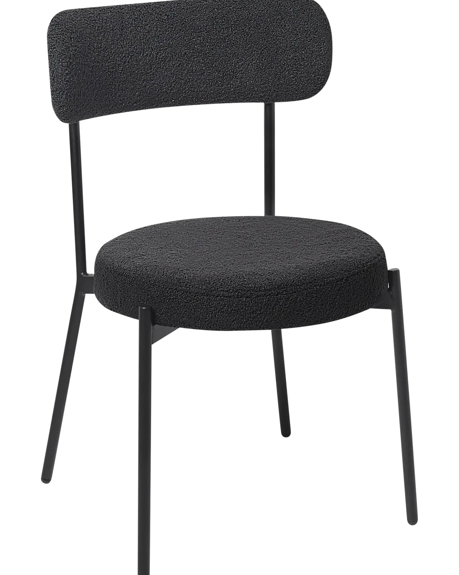 Set di 2 sedie da pranzo ALLISON Bouclé Nero