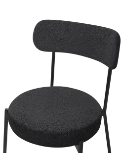 Set di 2 sedie da pranzo ALLISON Bouclé Nero