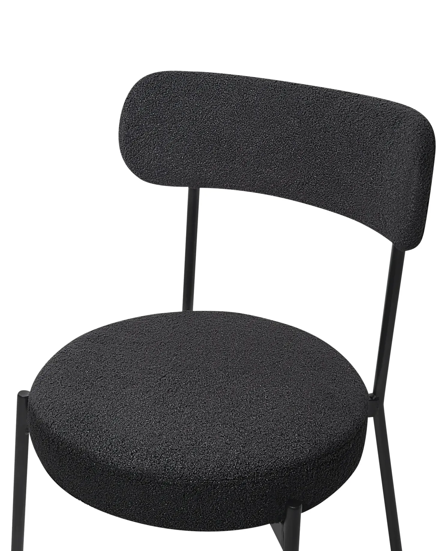 Set di 2 sedie da pranzo ALLISON Bouclé Nero