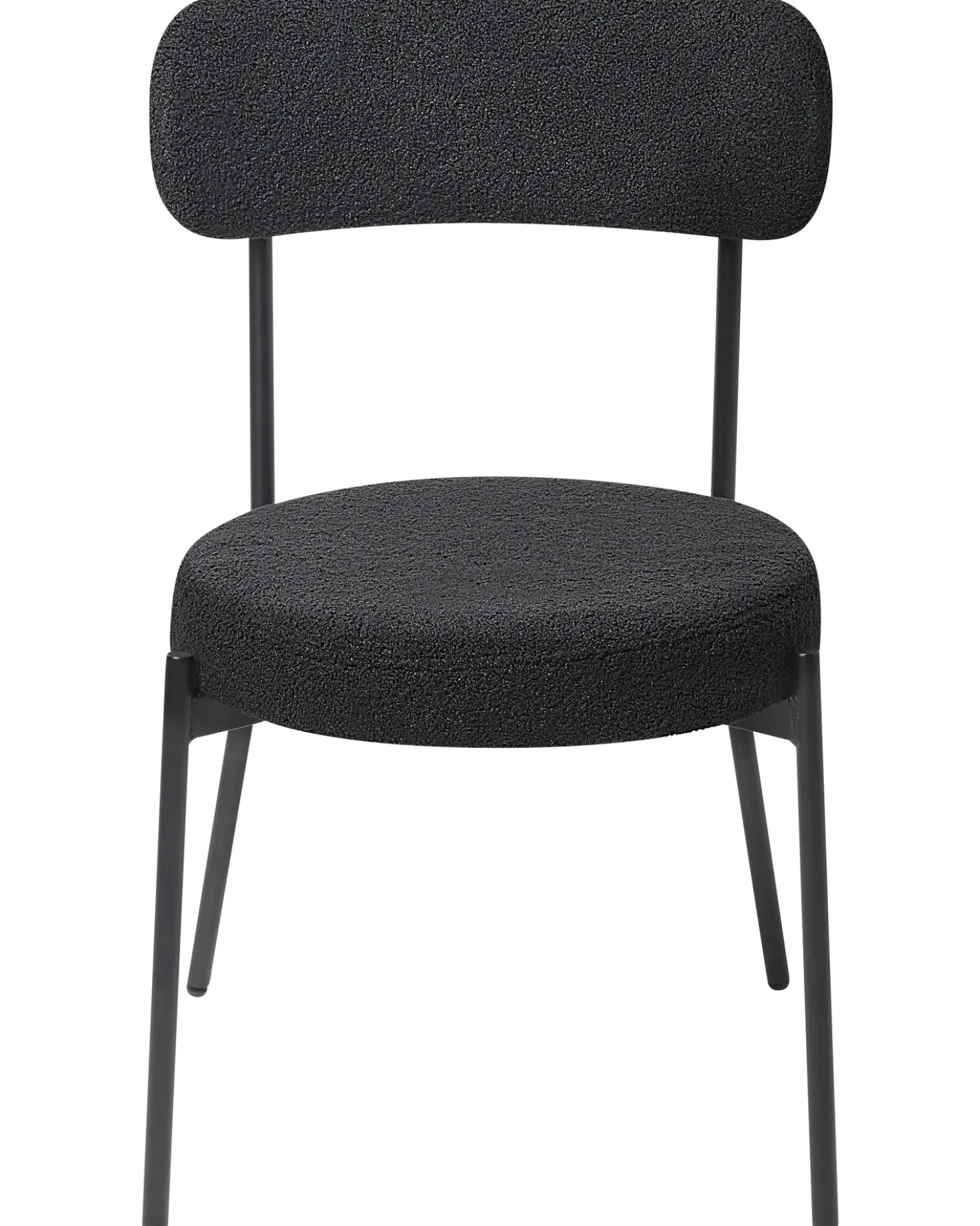 Set di 2 sedie da pranzo ALLISON Bouclé Nero