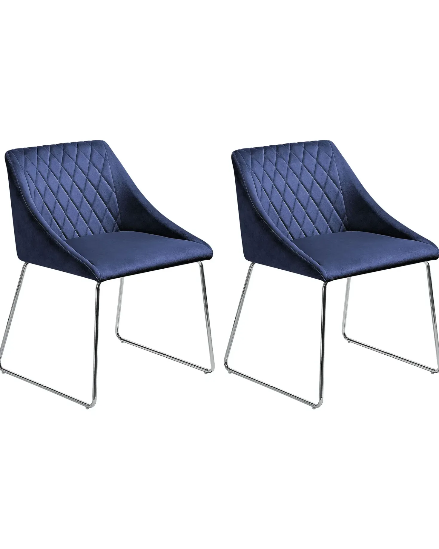 Set di 2 sedie da pranzo ARCATA Velluto Blu marino