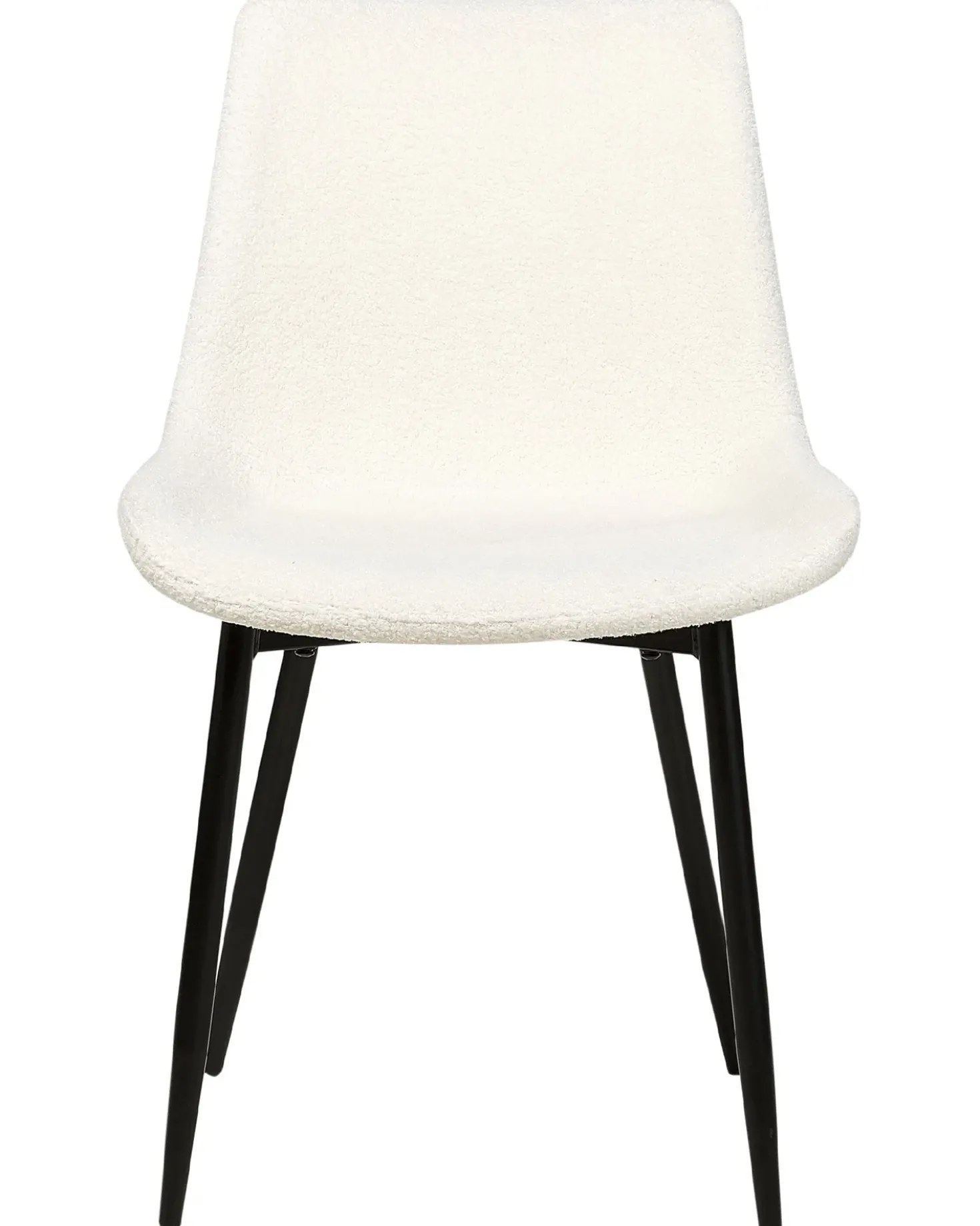 Set di 2 sedie da pranzo AVILLA Bouclé Bianco