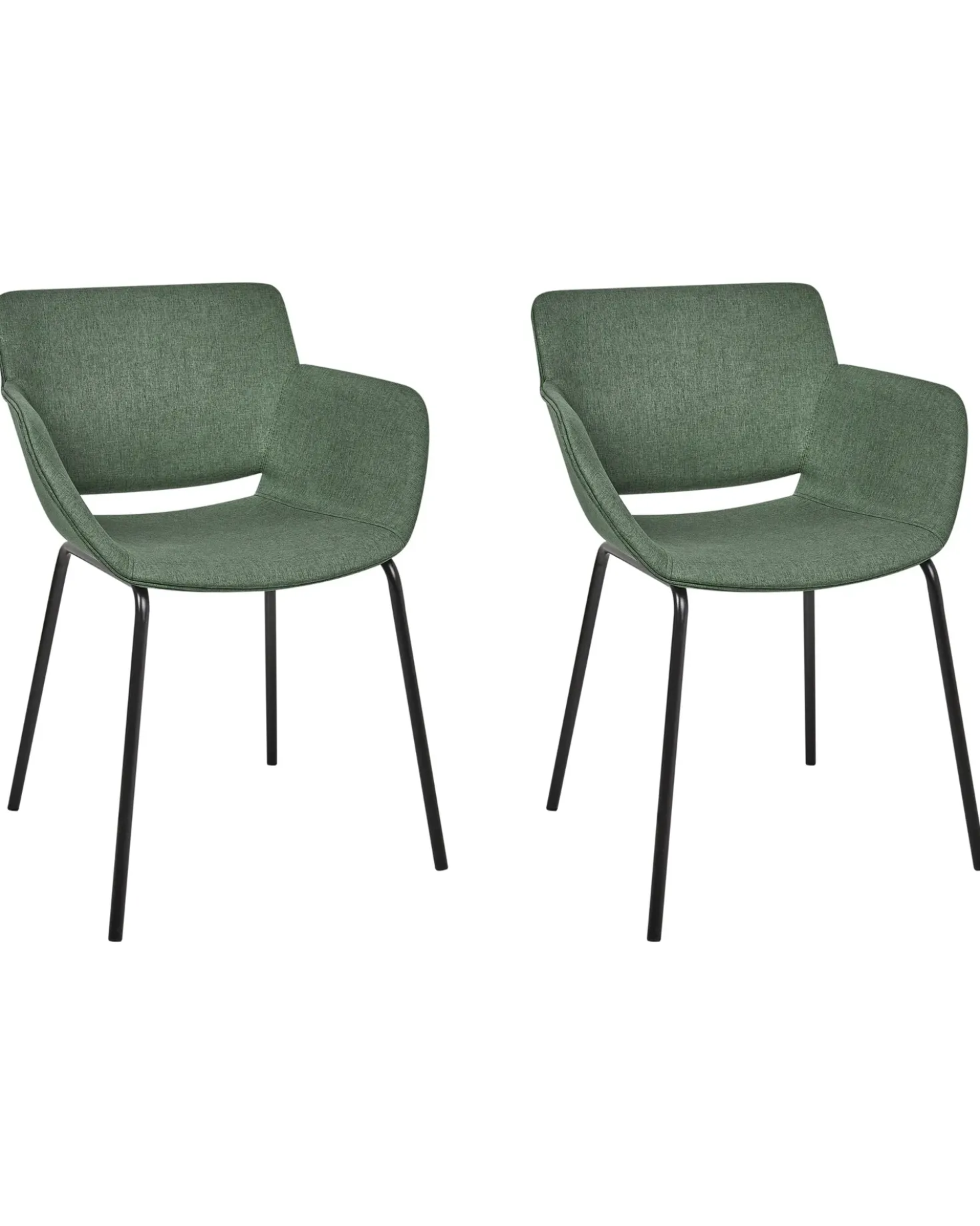 Set di 2 sedie da pranzo AXTEL Tessuto Verde