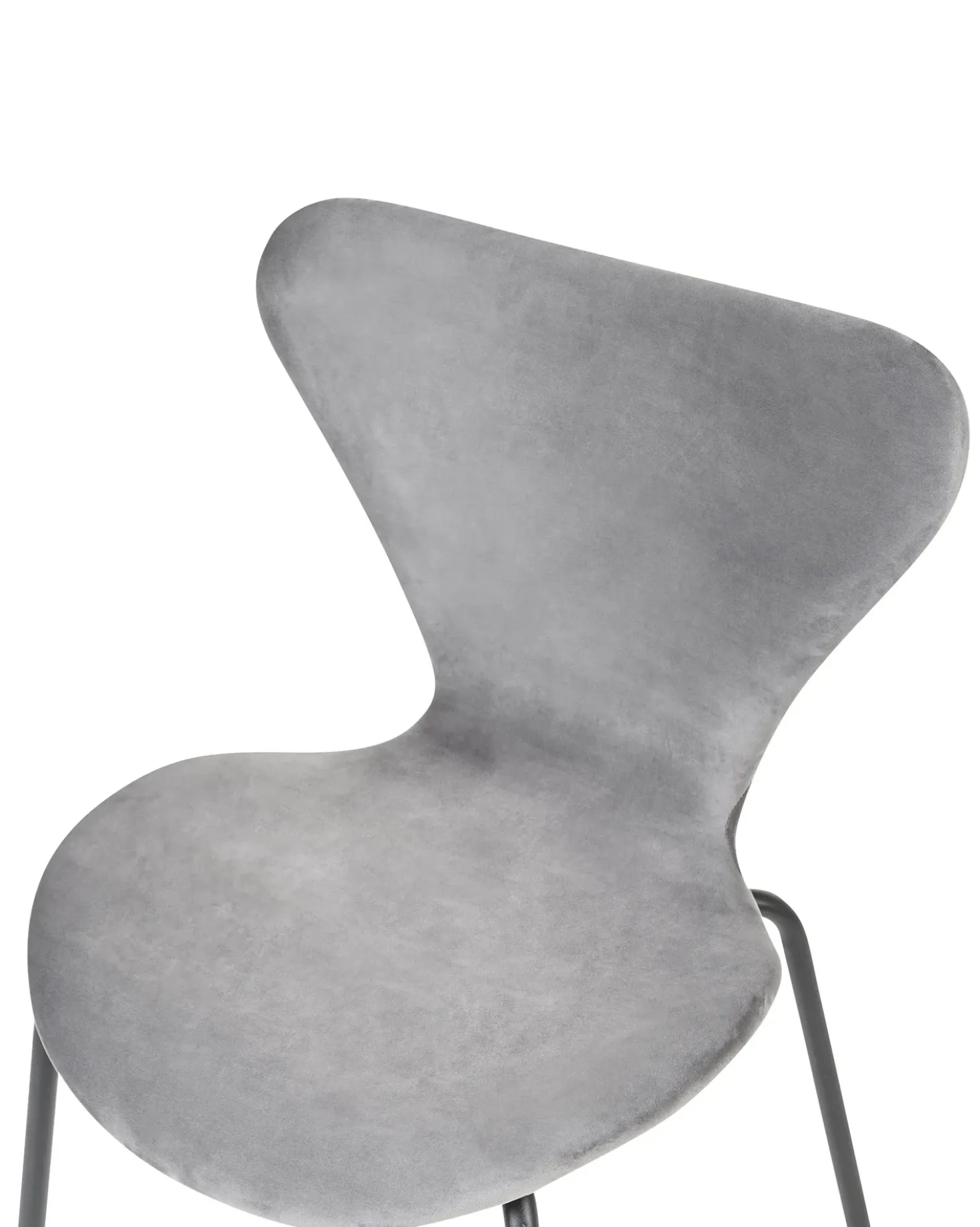 Set di 2 sedie da pranzo BOONVILLE Velluto Grigio chiaro