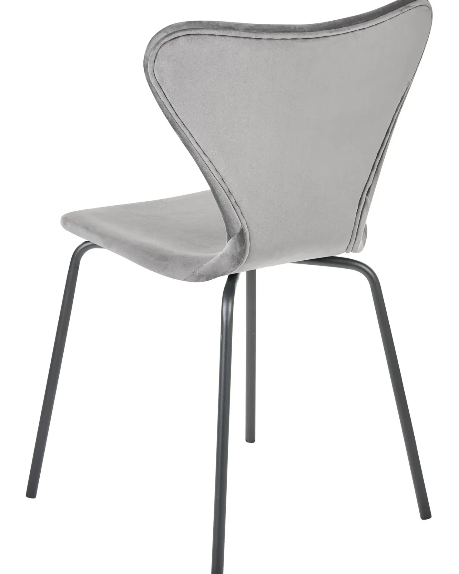 Set di 2 sedie da pranzo BOONVILLE Velluto Grigio chiaro