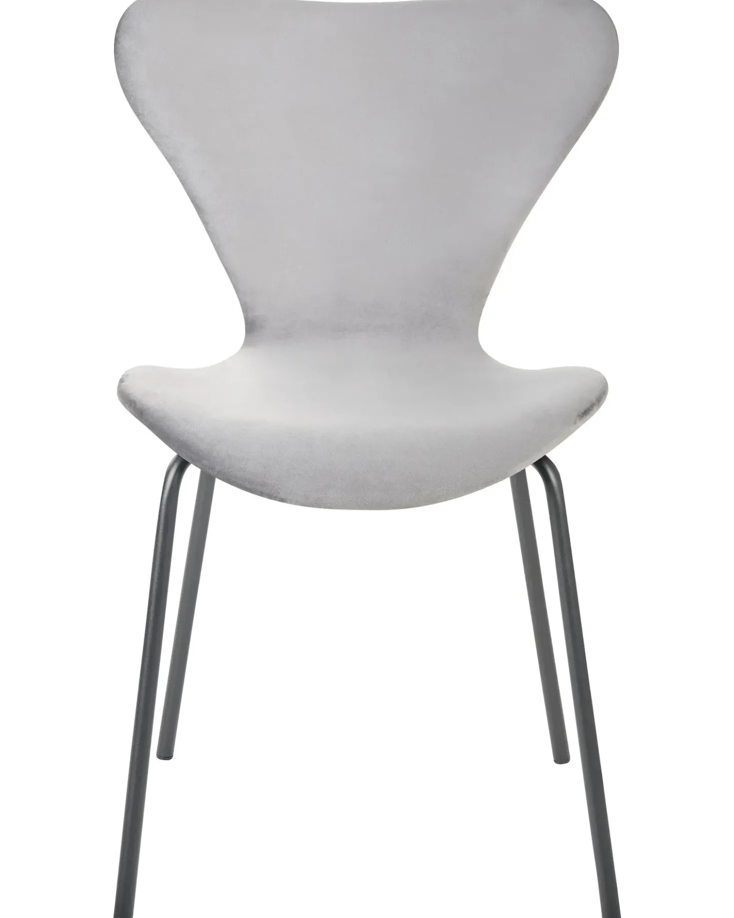 Set di 2 sedie da pranzo BOONVILLE Velluto Grigio chiaro