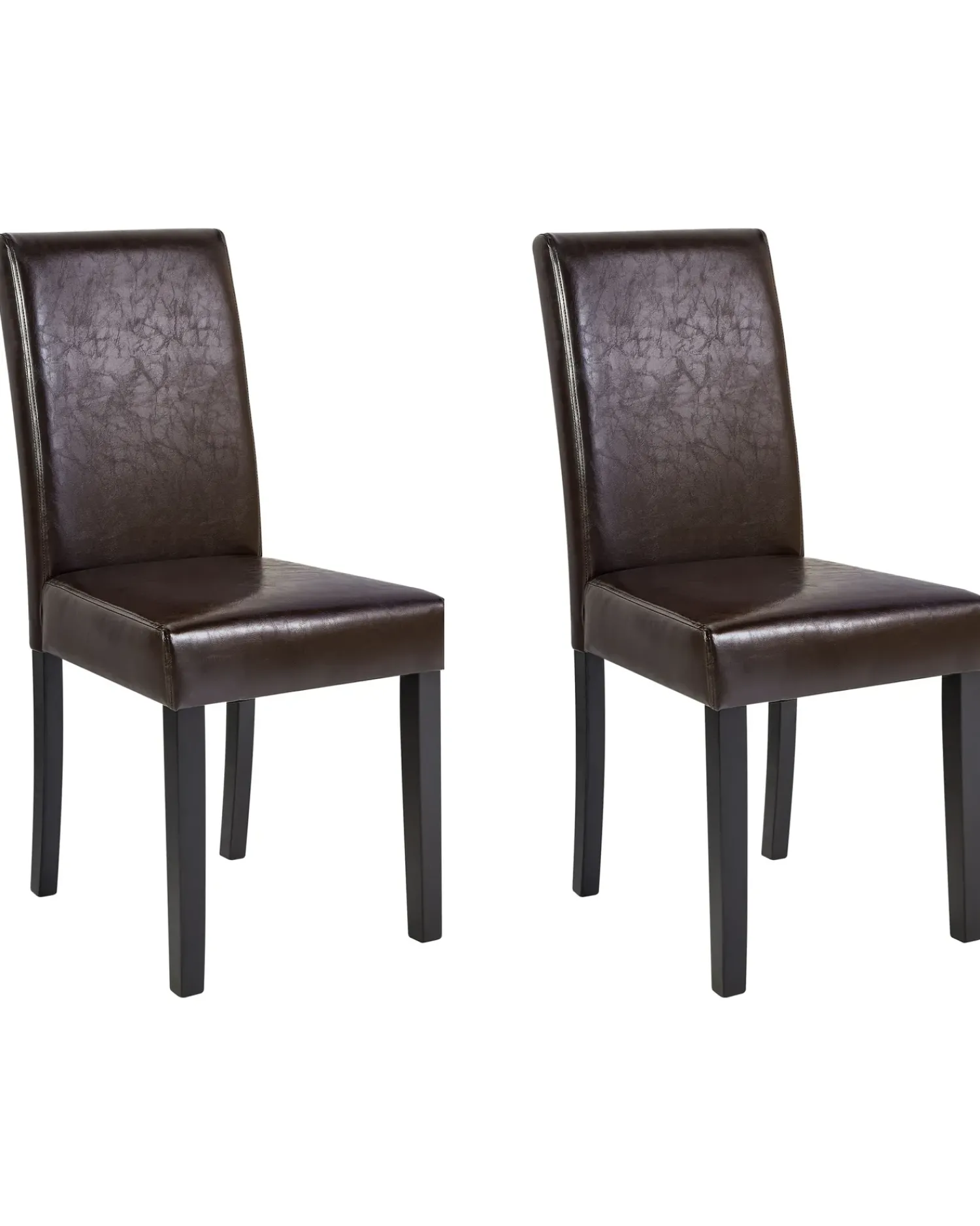Discount Beliani Set di 2 sedie da pranzo BROADWAY Pelle sintetica Marrone scuro Marrone Marrone