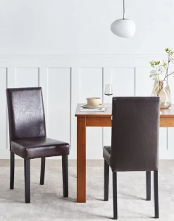 Discount Beliani Set di 2 sedie da pranzo BROADWAY Pelle sintetica Marrone scuro Marrone Marrone