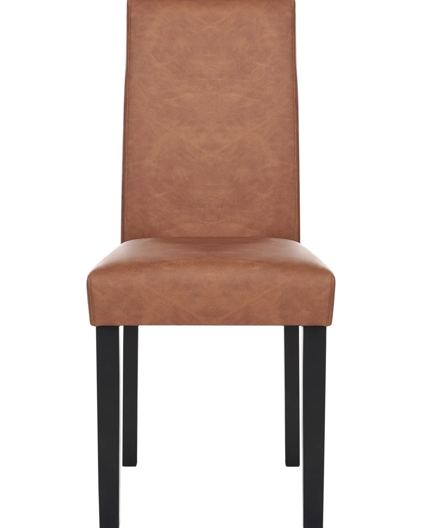 Set di 2 sedie da pranzo BROADWAY Pelle sintetica Marrone dorato