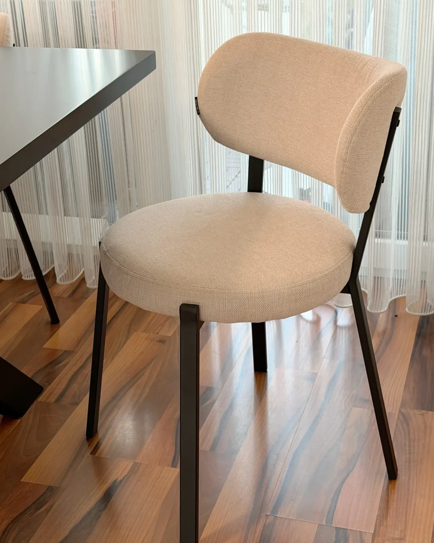 Set di 2 sedie da pranzo BRONTE Tessuto Beige chiaro
