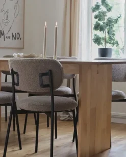 Set di 2 sedie da pranzo CASEY Bouclé Tortora