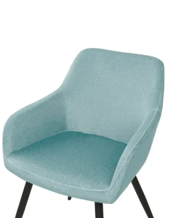 Set di 2 sedie da pranzo CASMALIA Velluto Azzurro