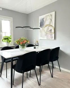 Set di 2 sedie da pranzo COVELO Velluto Nero