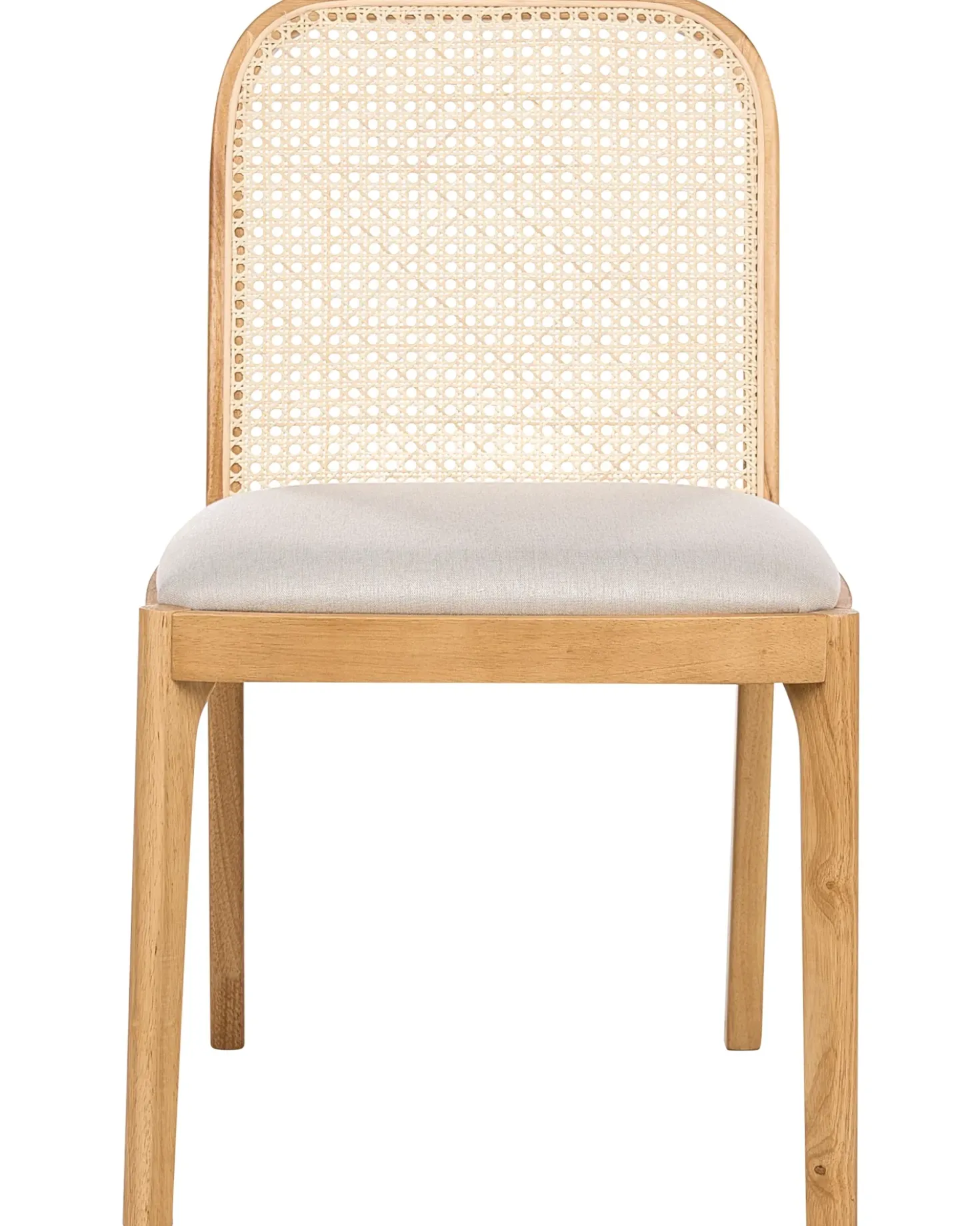 Set di 2 sedie da pranzo EDINA Tessuto Marrone chiaro/Beige