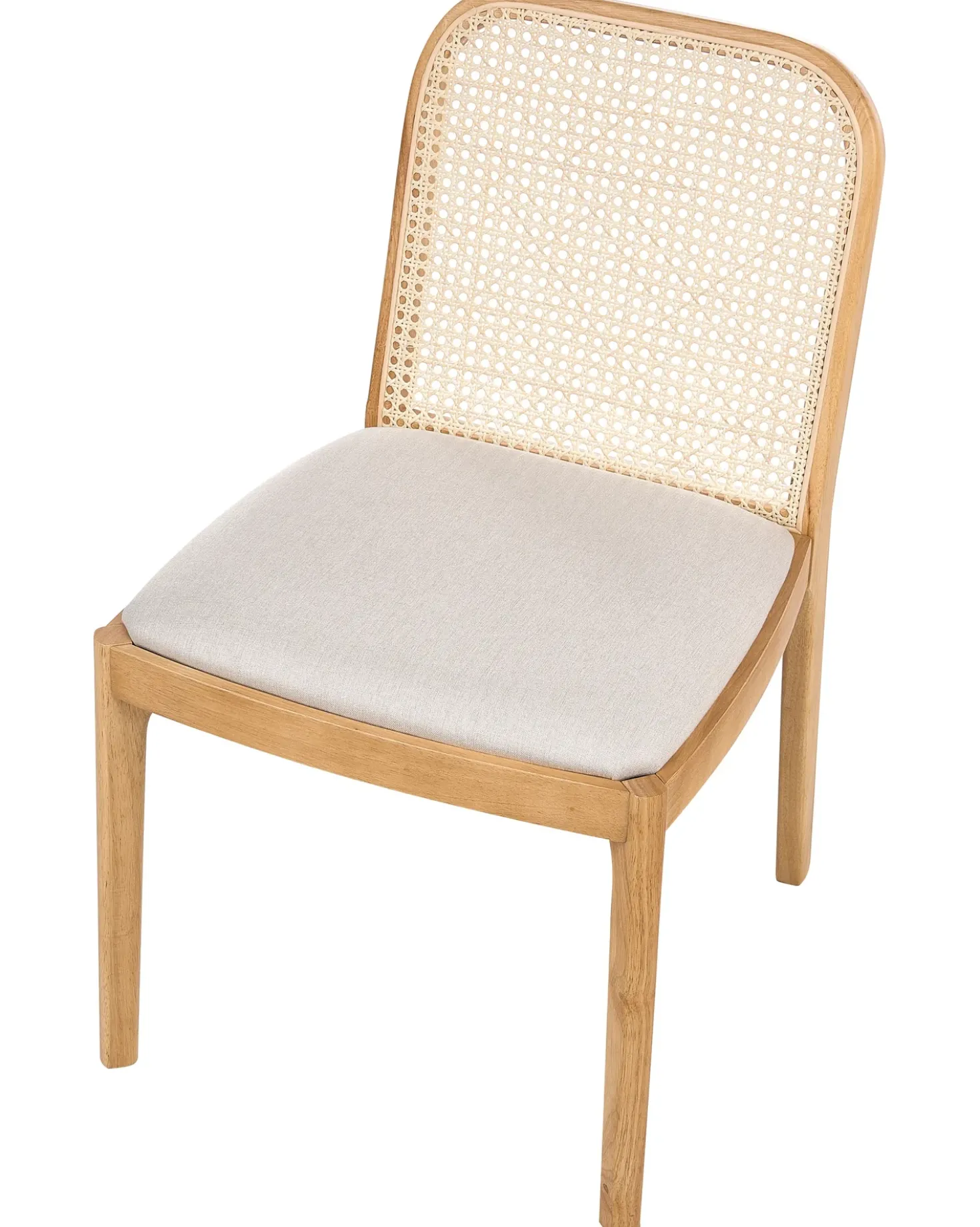 Set di 2 sedie da pranzo EDINA Tessuto Marrone chiaro/Beige
