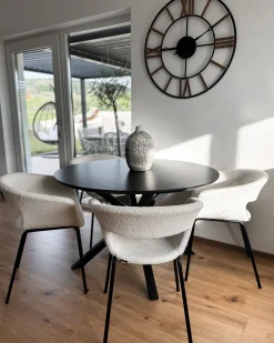 Set di 2 sedie da pranzo ELMA Bouclé Bianco sporco