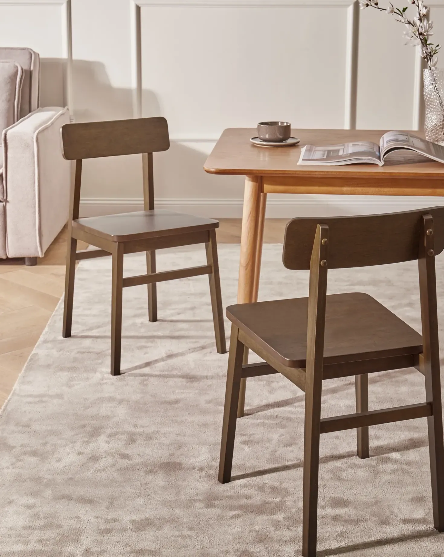 Set di 2 sedie da pranzo GORRE Legno Marrone scuro