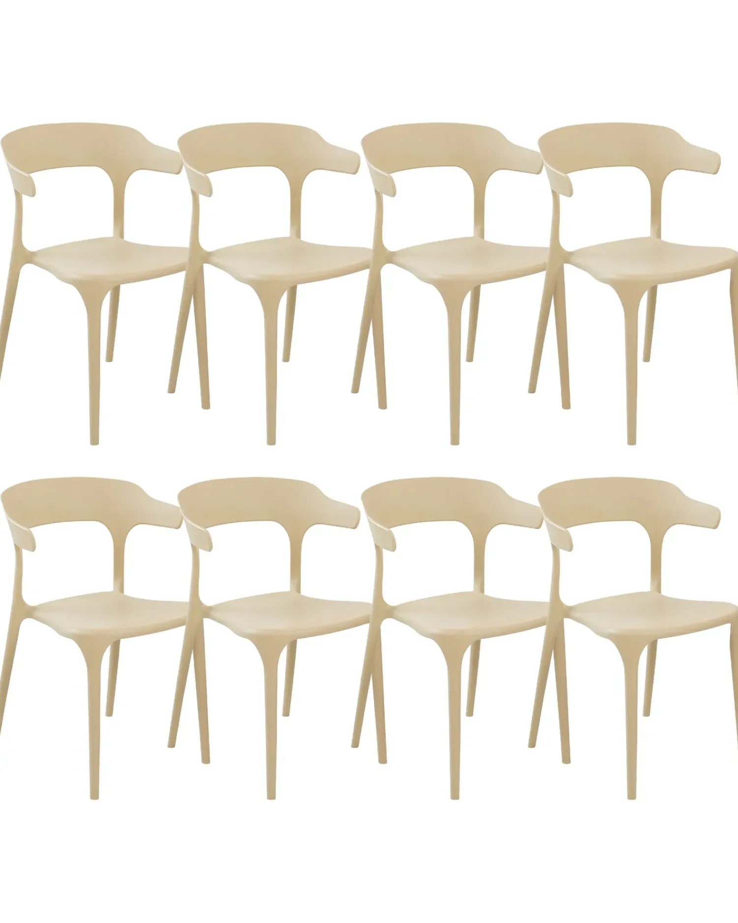 Sale Beliani Set di 8 sedie da pranzo GUBBIO sabbia Beige