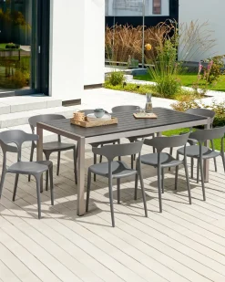 Best Beliani Set di 8 sedie da pranzo GUBBIO Grigio