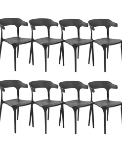 Discount Beliani Set di 8 sedie da pranzo GUBBIO Nero