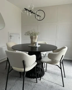 Set di 2 sedie da pranzo KENAI Tessuto Beige chiaro