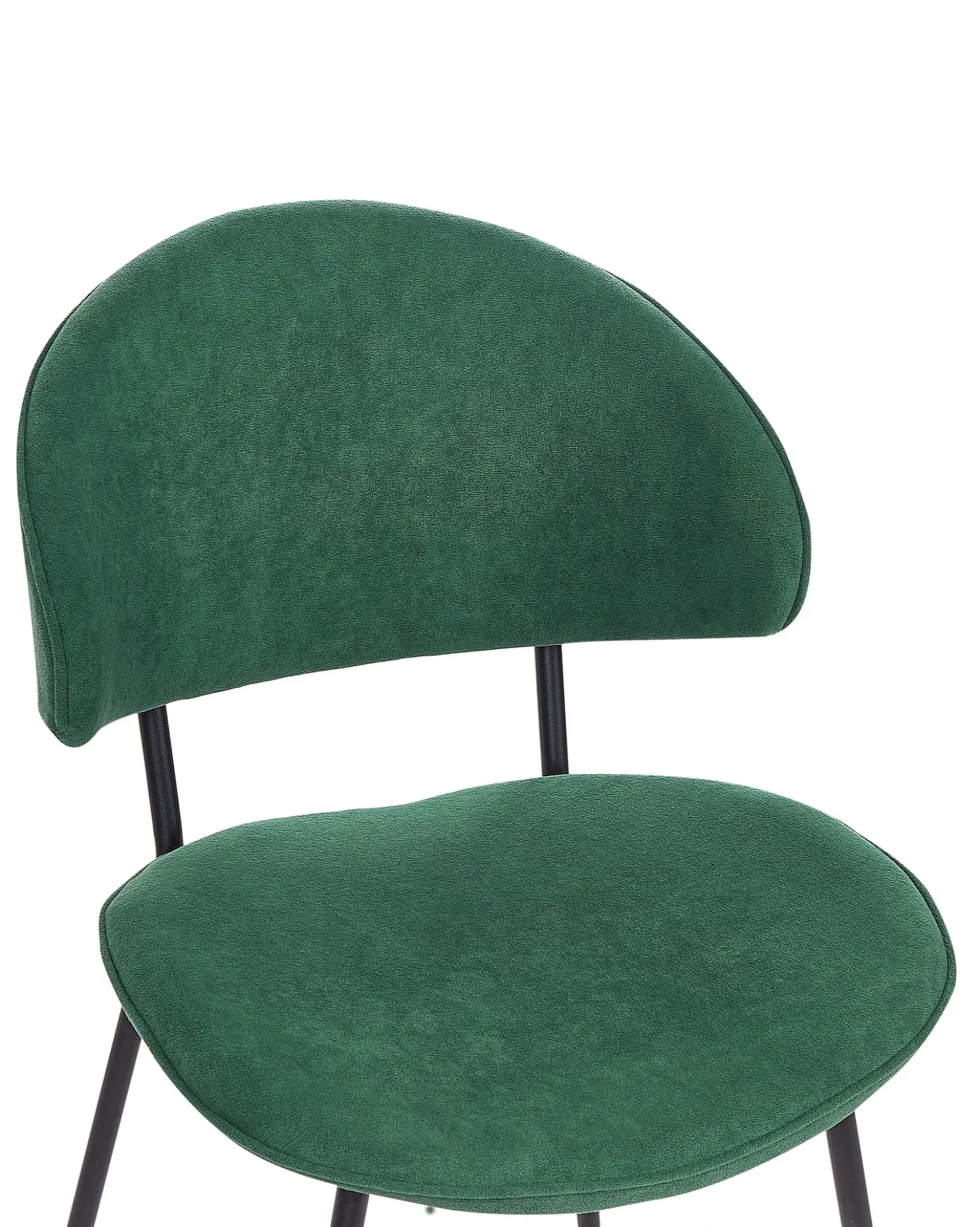 Set di 2 sedie da pranzo KIANA Tessuto Verde scuro