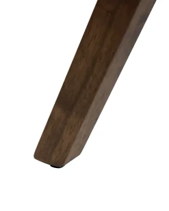 Set di 2 sedie da pranzo LELAND Legno Marrone/Bianco Sporco