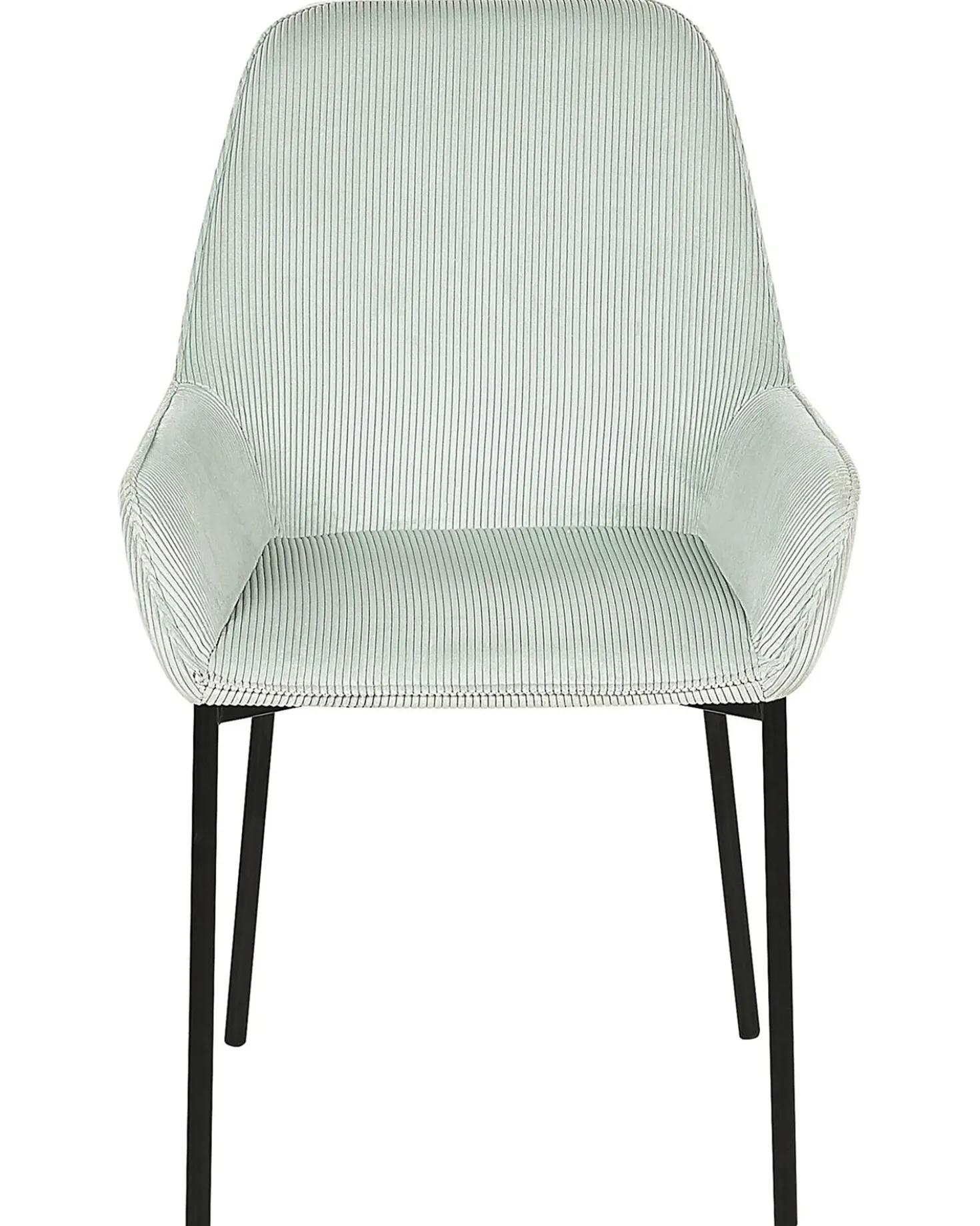 Set di 2 sedie da pranzo LOVERNA Velluto a coste Verde menta