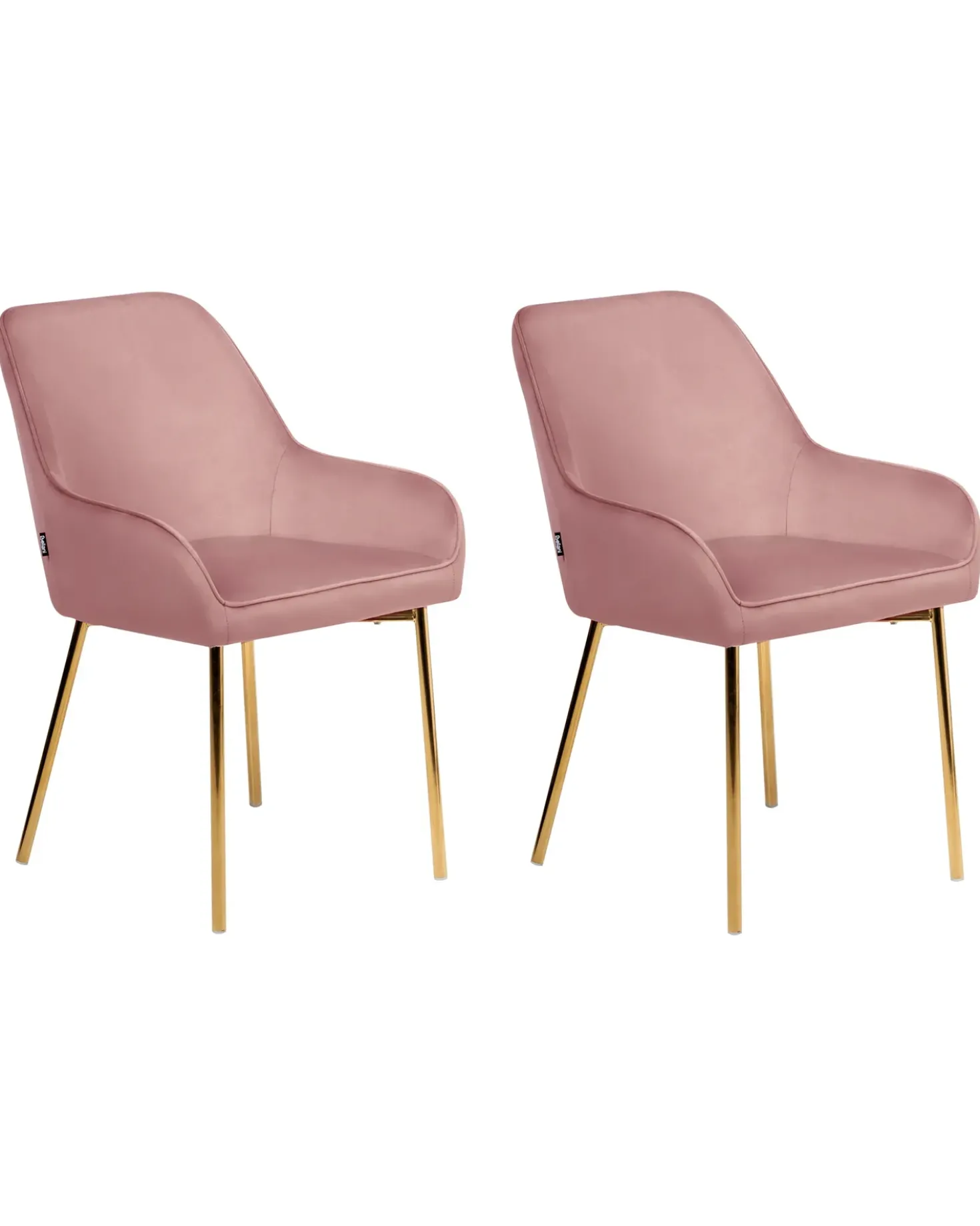 Set di 2 sedie da pranzo LOVERNA Velluto Rosa
