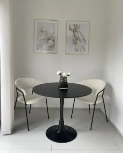 Set di 2 sedie da pranzo MARIPOSA Velluto Bianco sporco