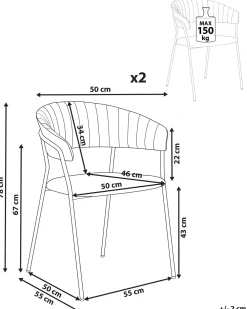 Set di 2 sedie da pranzo MARIPOSA Bouclé Bianco sporco