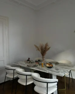 Set di 2 sedie da pranzo MARIPOSA Bouclé Bianco sporco