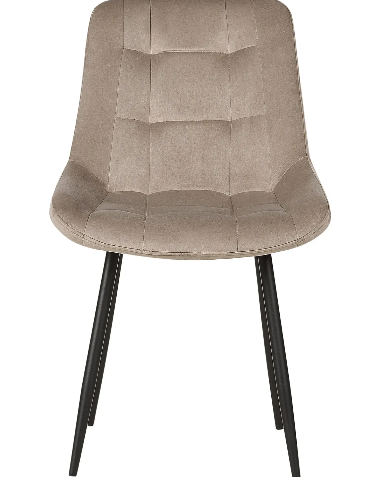 Set di 2 sedie da pranzo MELROSE Velluto Tortora