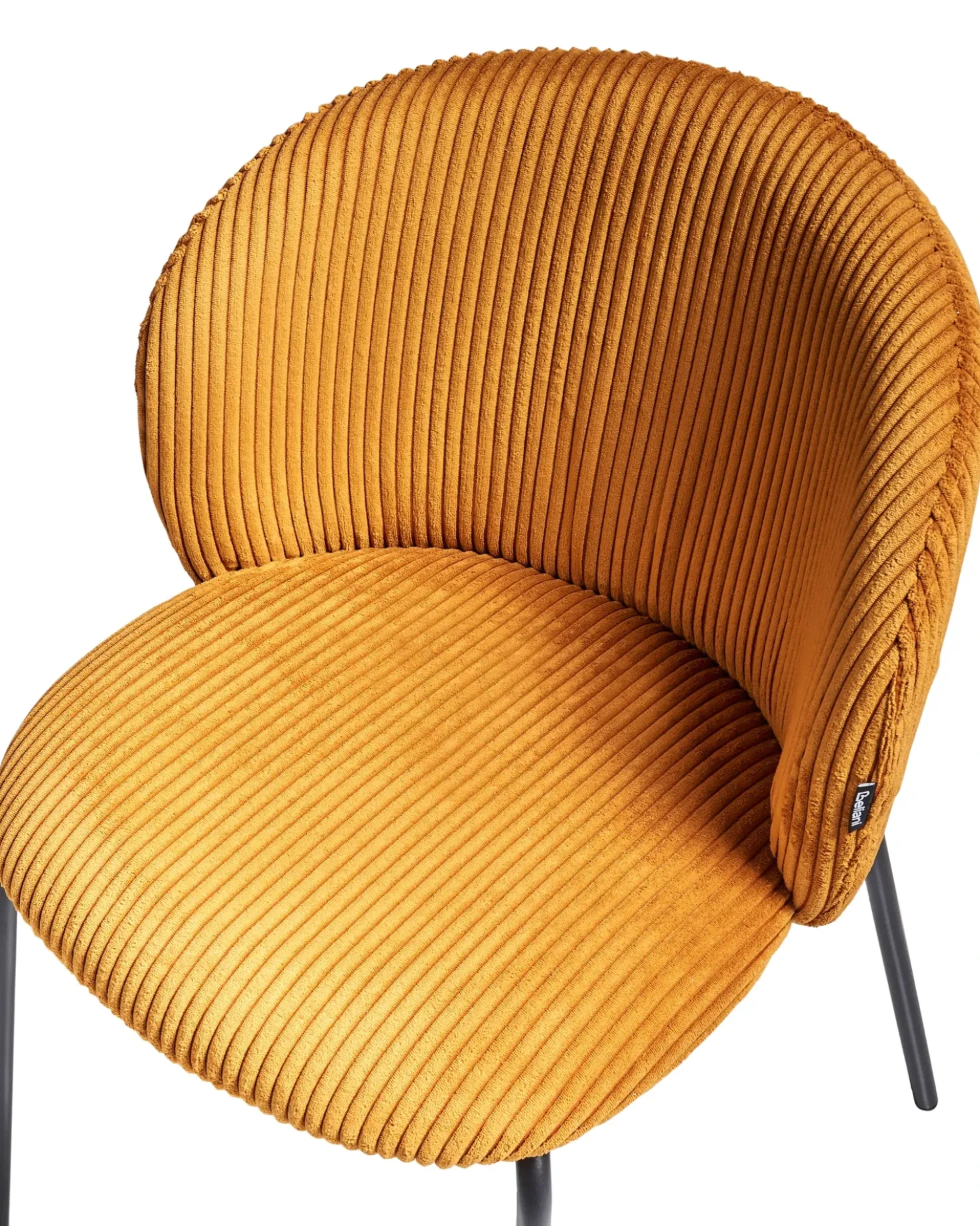 Set di 2 sedie da pranzo MILES Velluto a coste Arancione