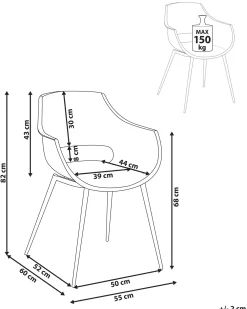 Set di 4 sedie da pranzo MILLERS Nero