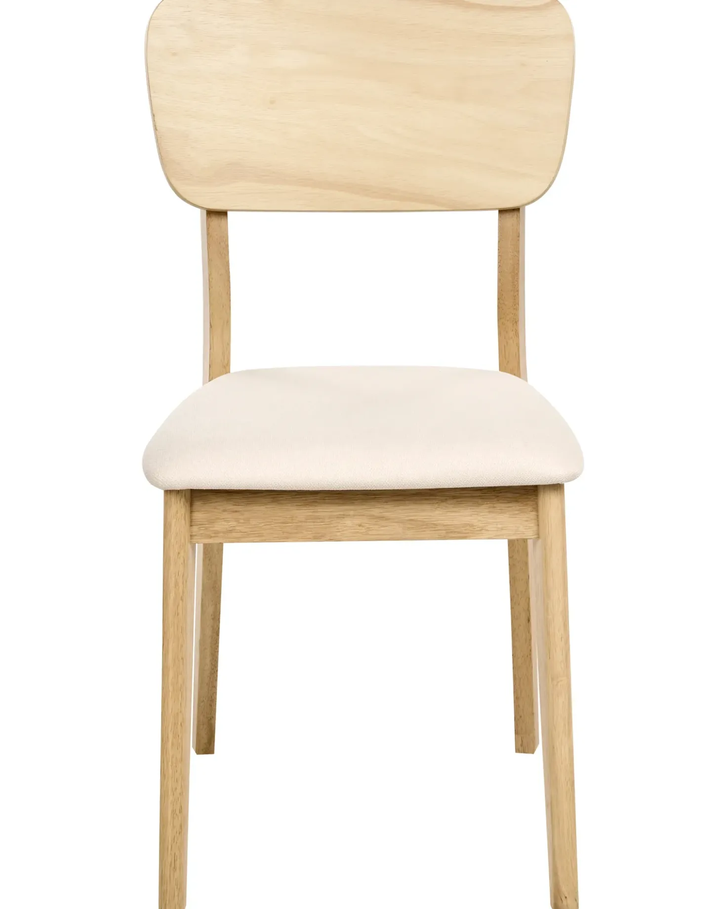 Set di 2 sedie da pranzo MINIER Legno Marrone chiaro/Beige