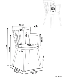 Set di 4 sedie da pranzo MORILL Nero