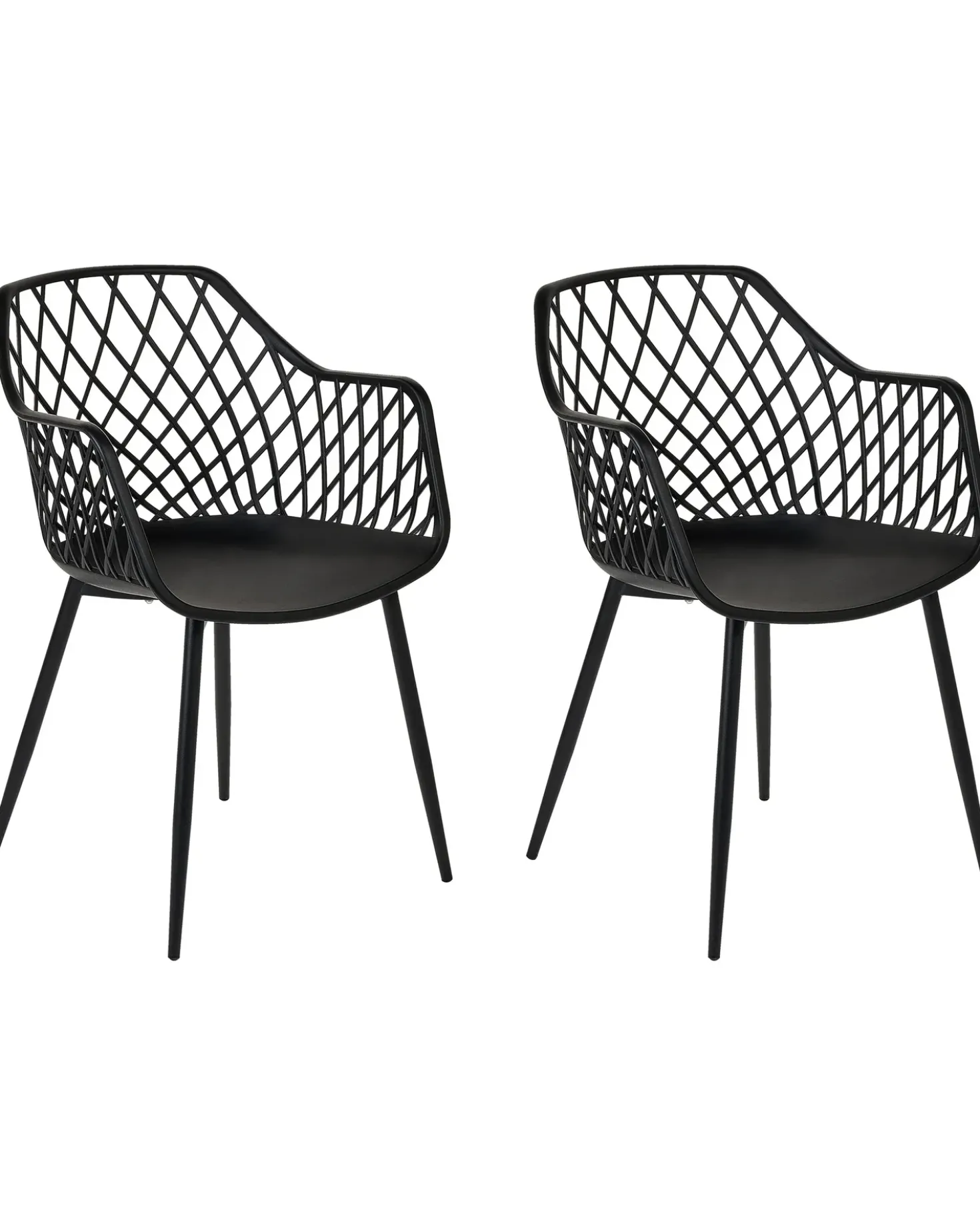 Set di 2 sedie da pranzo NASHUA II Nero