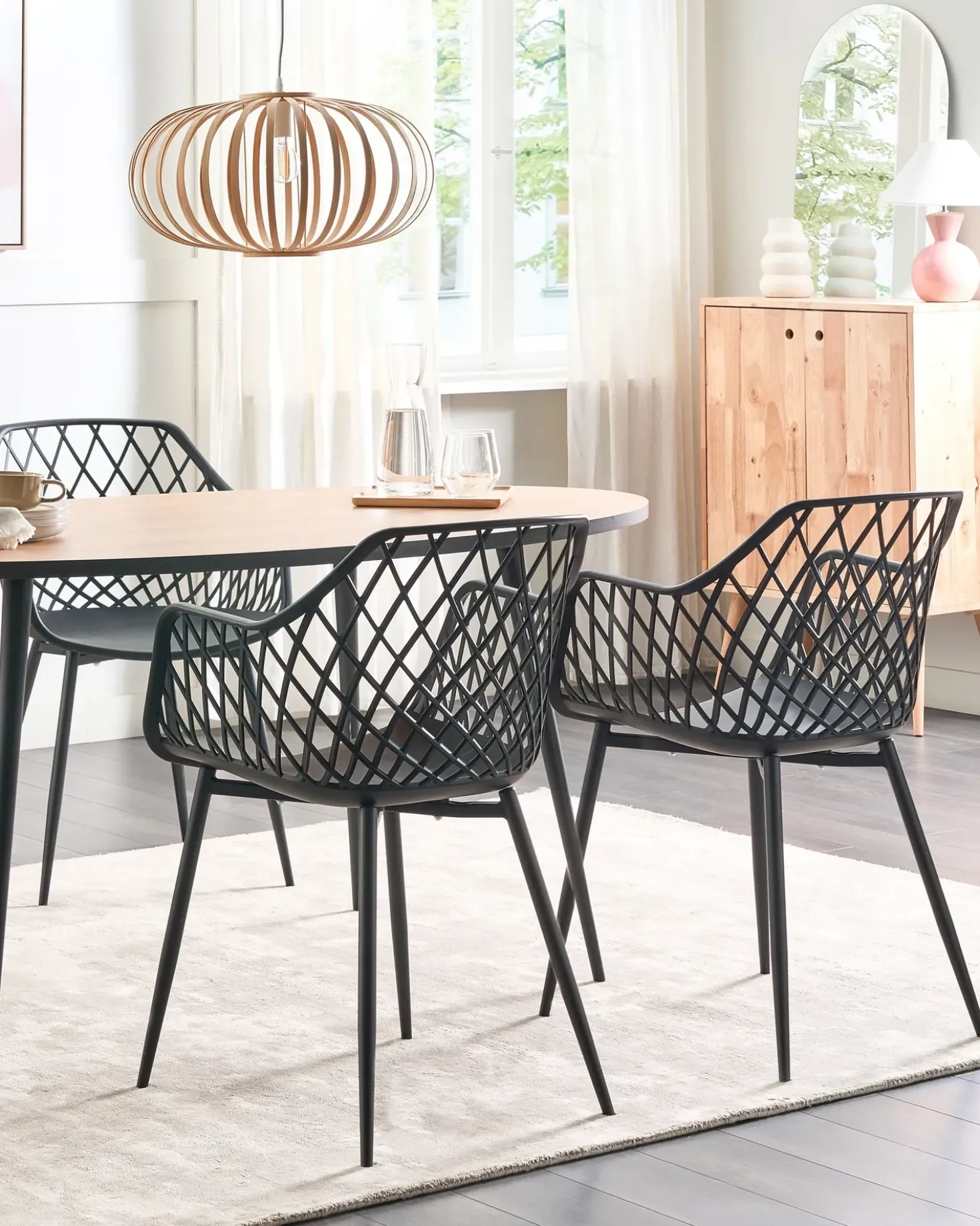 Set di 2 sedie da pranzo NASHUA II Nero