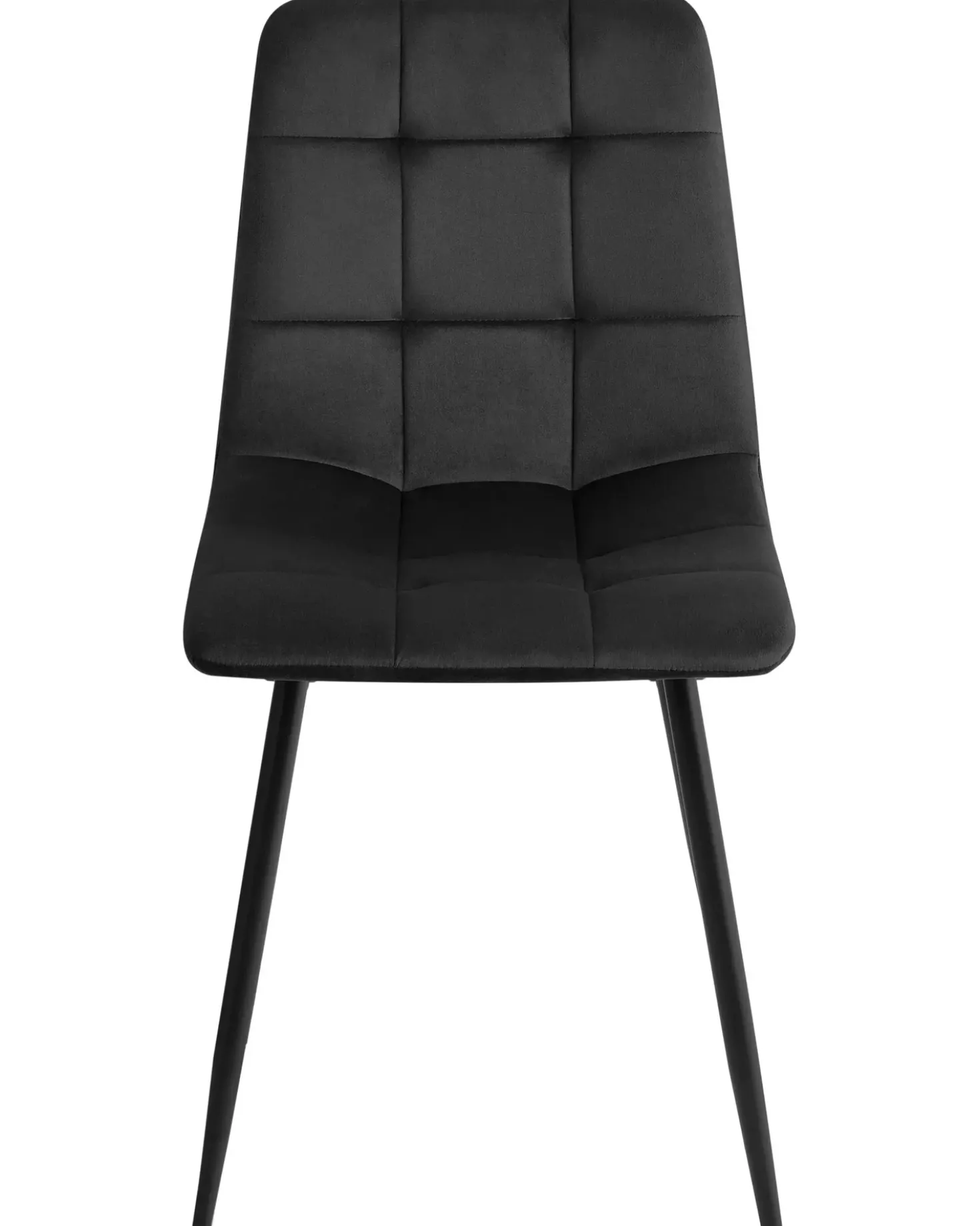 Set di 4 sedie da pranzo POWELL Velluto Nero