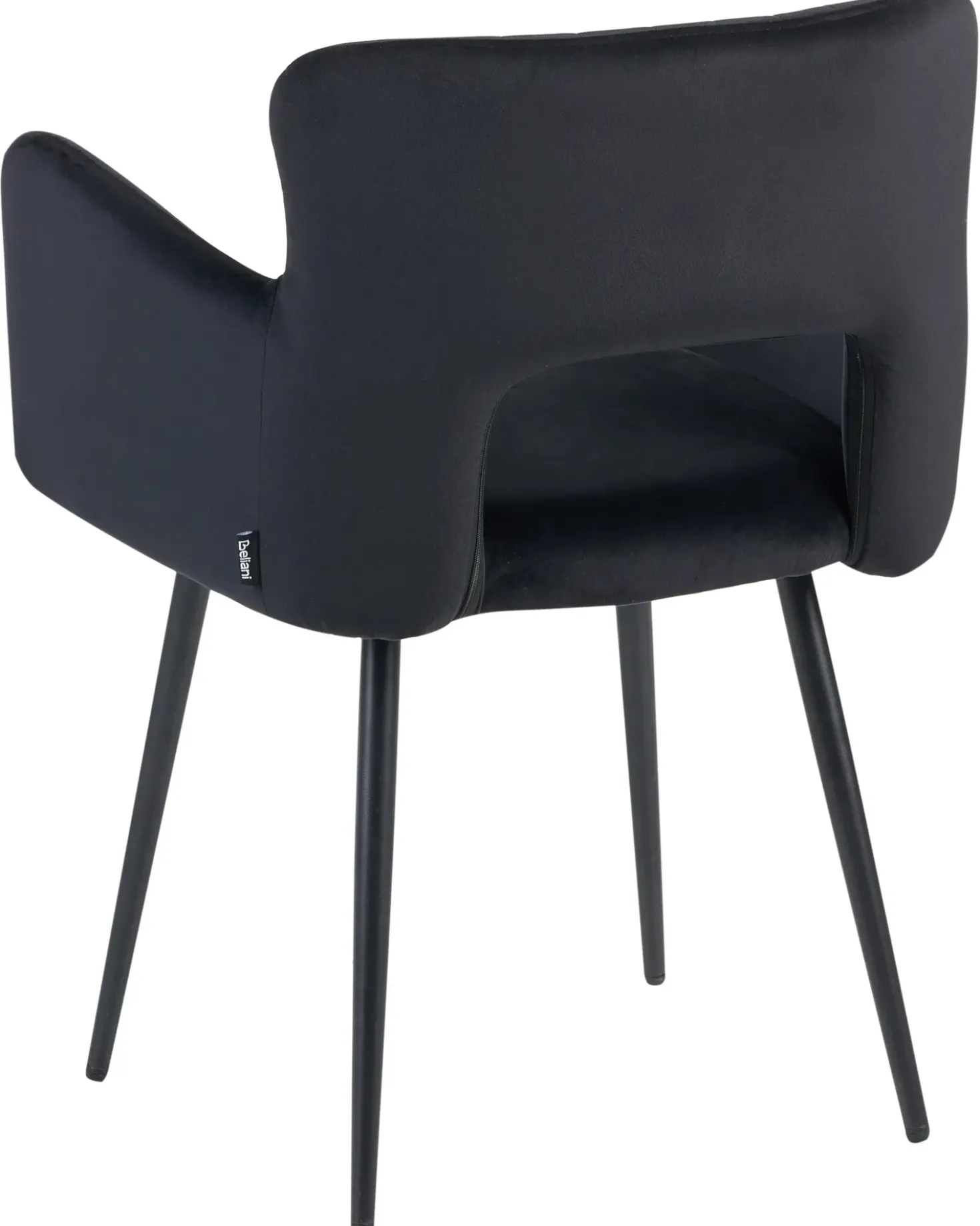 Set di 2 sedie da pranzo SANILAC Velluto Nero