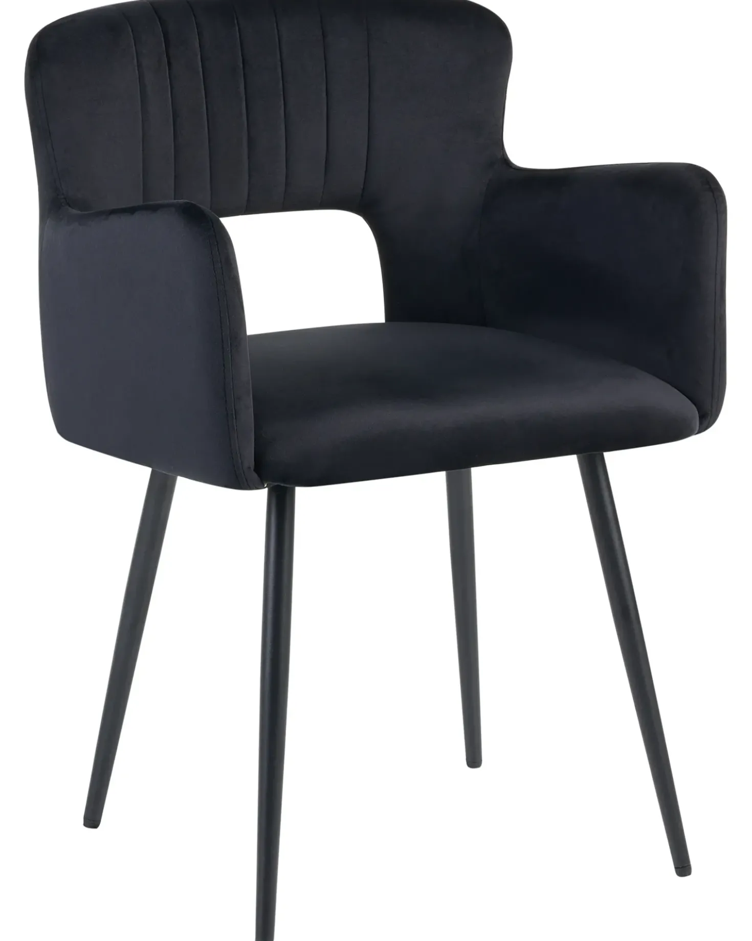 Set di 2 sedie da pranzo SANILAC Velluto Nero