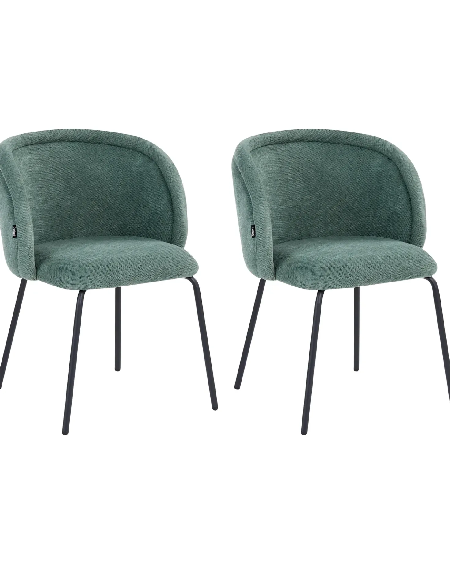 Set di 2 sedie da pranzo SARASOTA Tessuto Verde chiaro