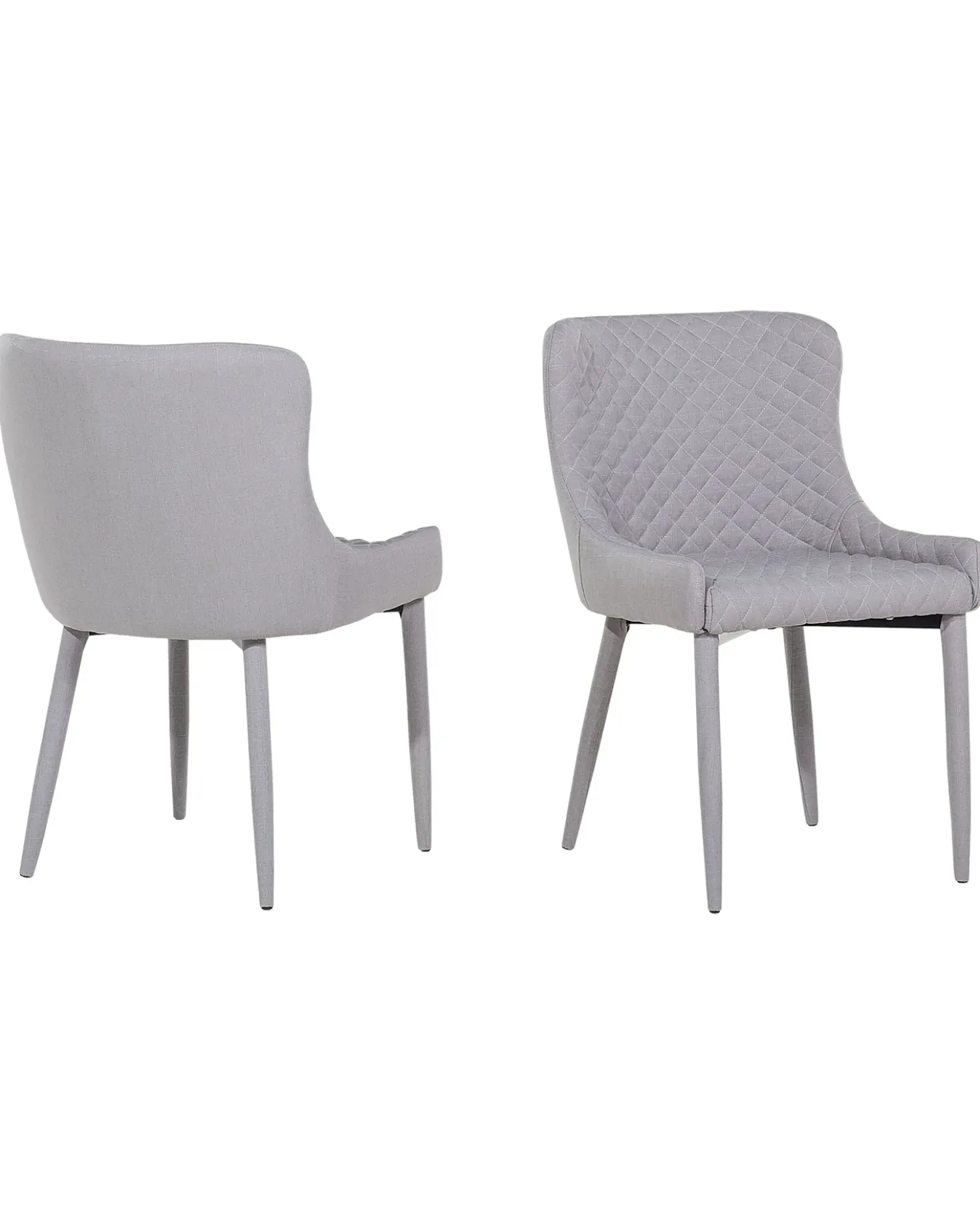 Set di 2 sedie da pranzo SOLANO Tessuto Grigio chiaro