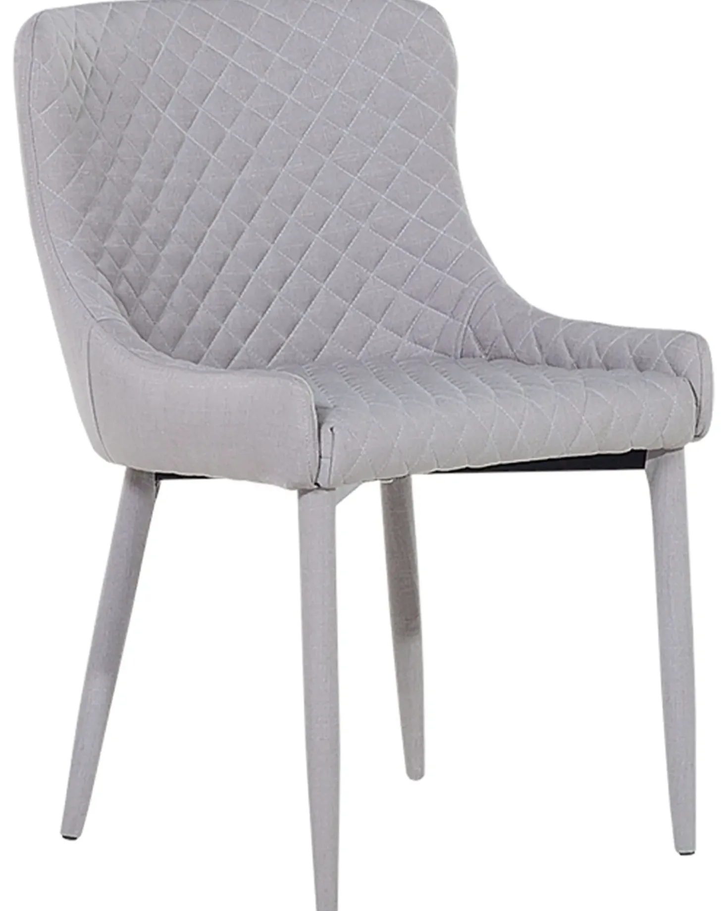 Set di 2 sedie da pranzo SOLANO Tessuto Grigio chiaro