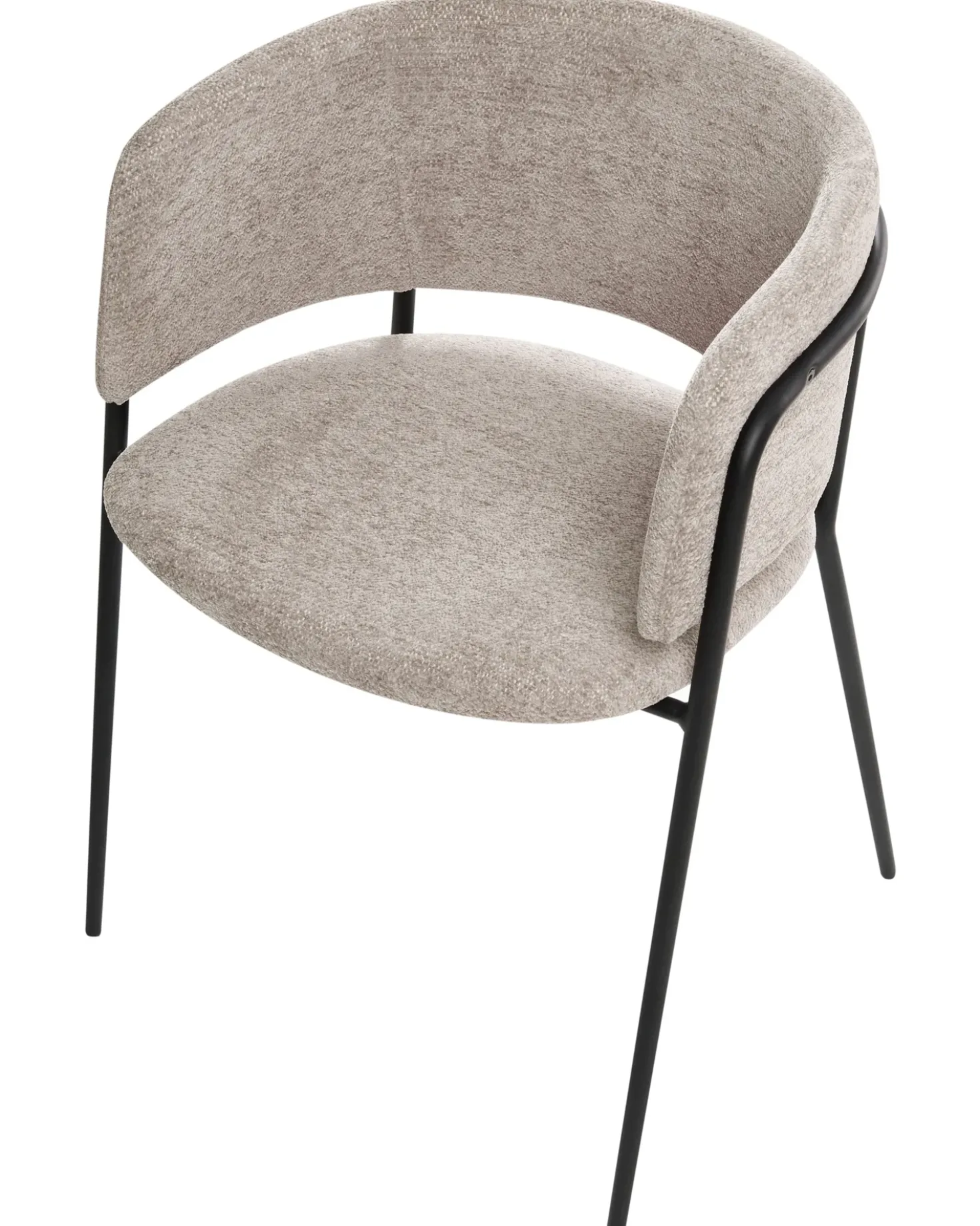 Set di 2 sedie da pranzo SPRINGER Ciniglia Tortora