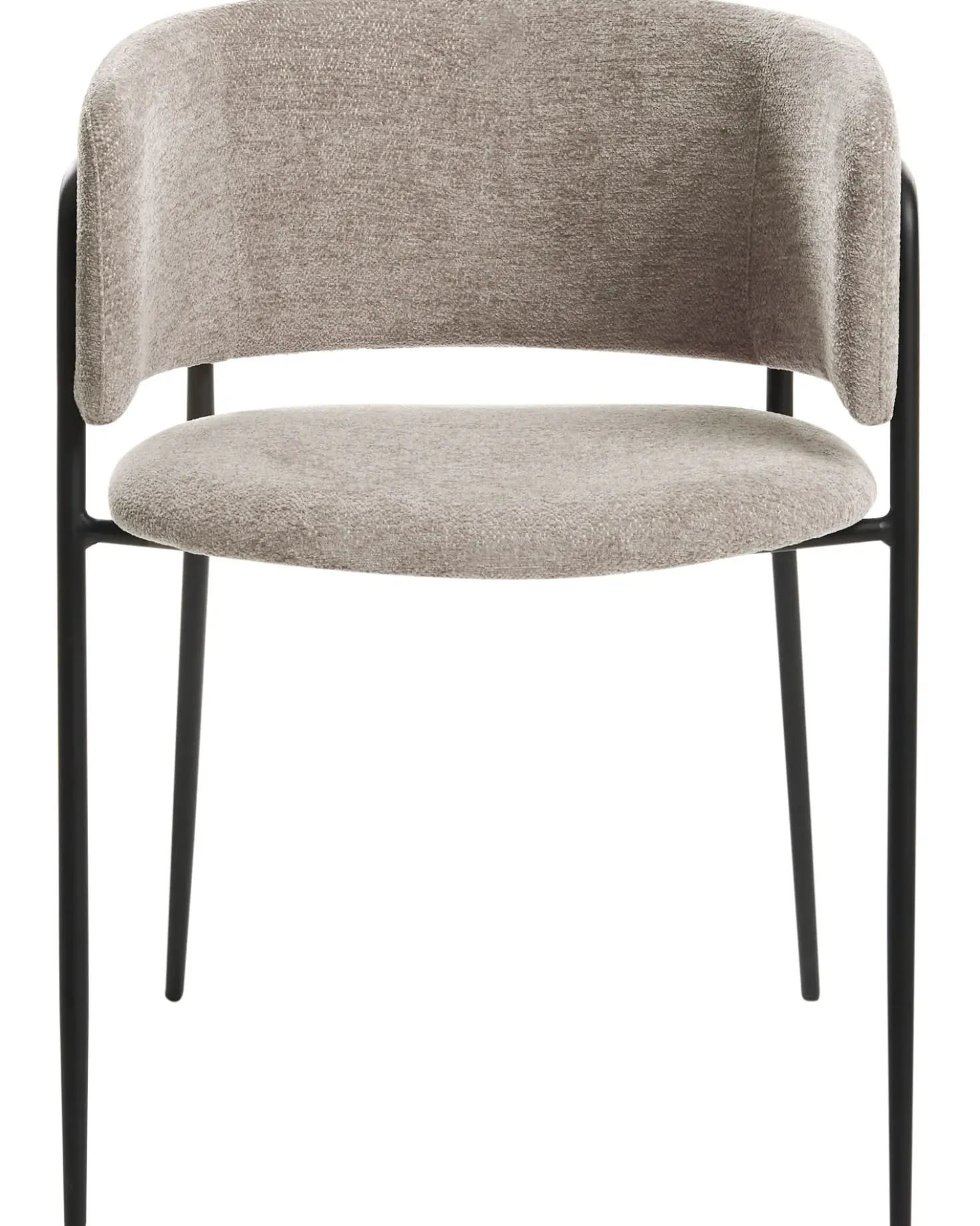 Set di 2 sedie da pranzo SPRINGER Ciniglia Tortora