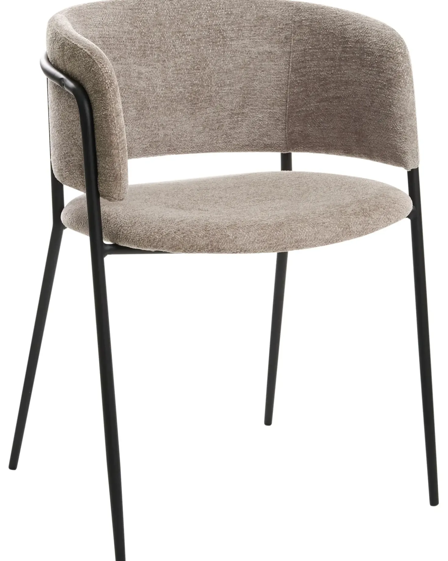 Set di 2 sedie da pranzo SPRINGER Ciniglia Tortora